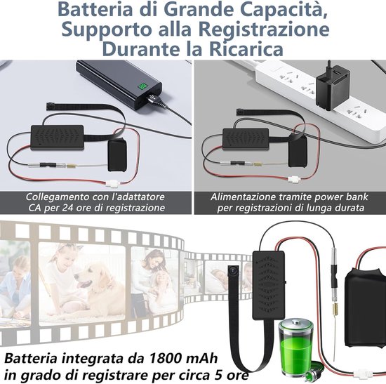 RFWR® Mini Draadloze Verborgen Camera met Bewegingsdetectie - HD 1080P Wifi Spionagecamera voor Thuisbeveiliging van Merkloos — afbeelding 3