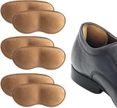 Shoeple Hielbeschermers - Heelpad Comfortmax (6 stuks) - Hielkussentjes voor Schoenen - Schoenverkleiner - Antislip Hielzool - Bruin