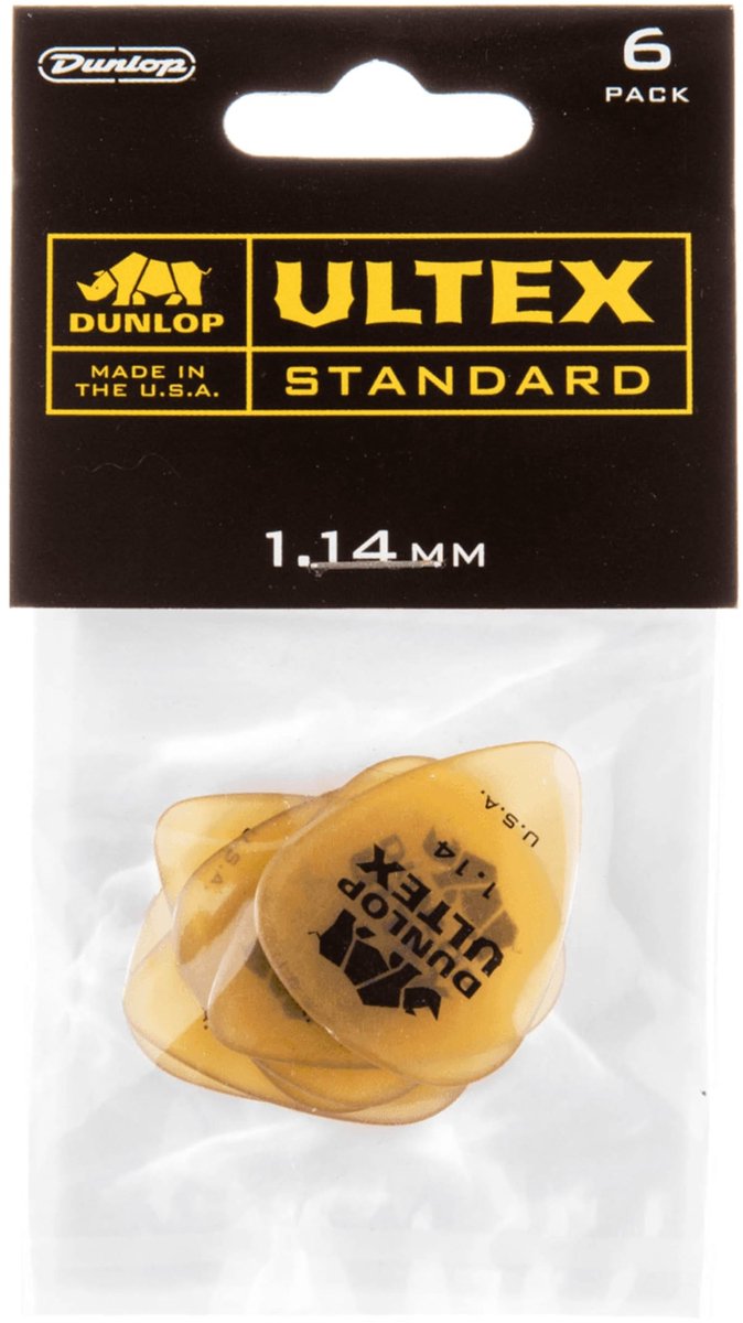 Jim Dunlop Ultex 1.14 Plectrum 6-Pack - Plectra