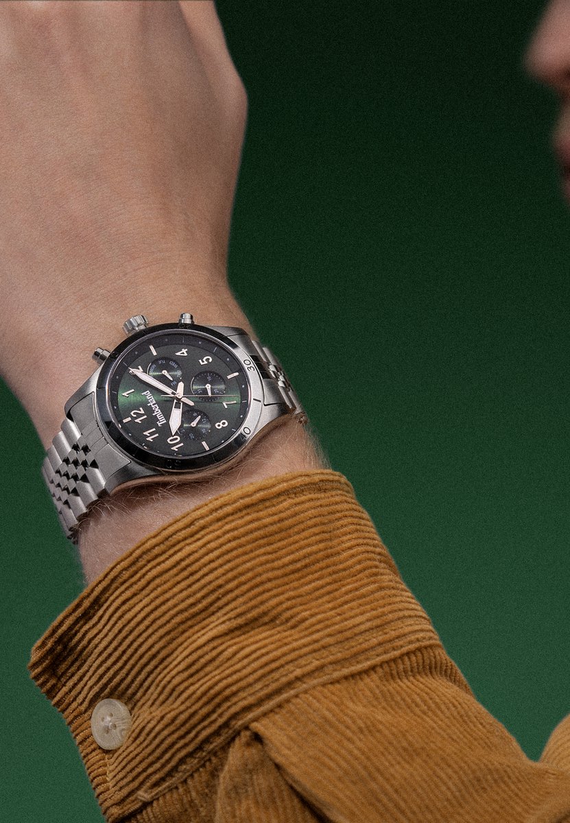 Horloge Ashmont Green - Silver