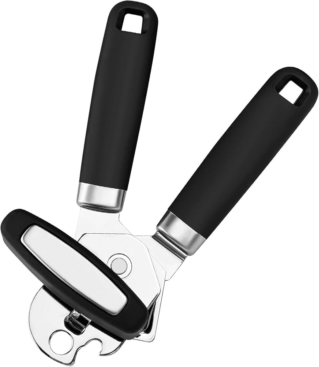 Handmatige blikopener - 3-in-1 met ergonomische draaiknop - ideaal voor senioren