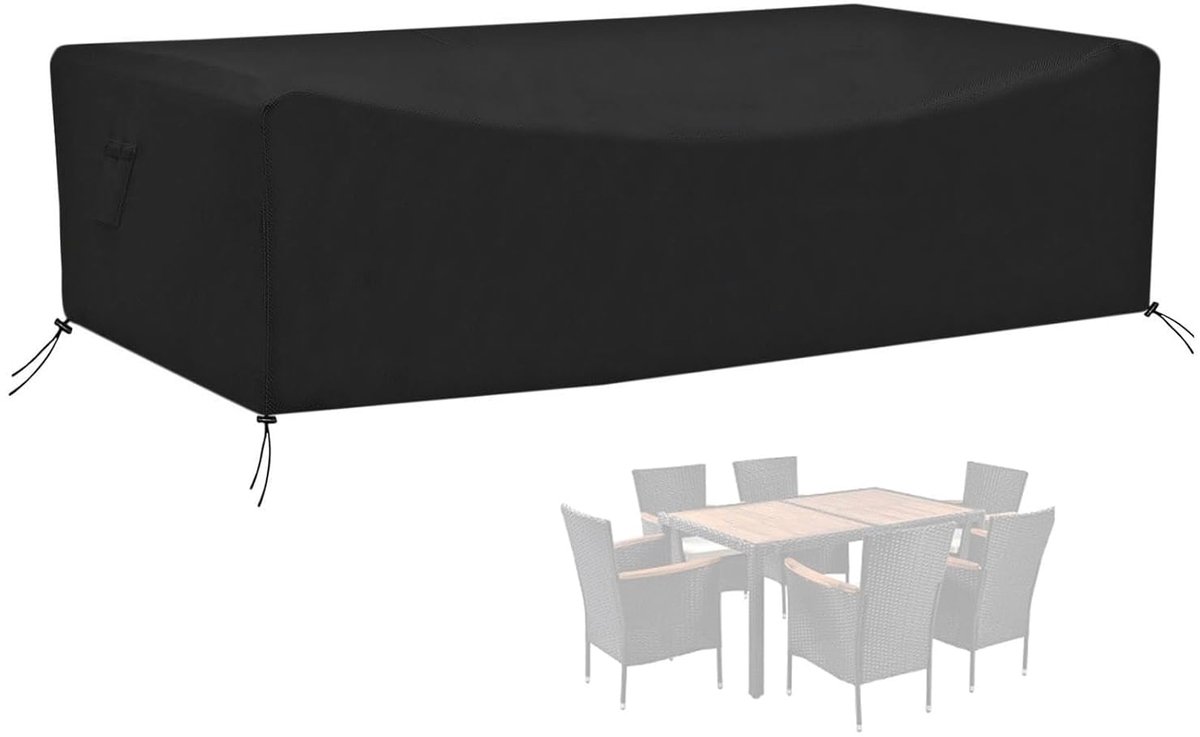Tuinmeubelafdekking - Waterdicht en UV-bestendig - 1 stuk - Zwart - 420D Oxford-weefsel - 215 x 175 x 85 cm