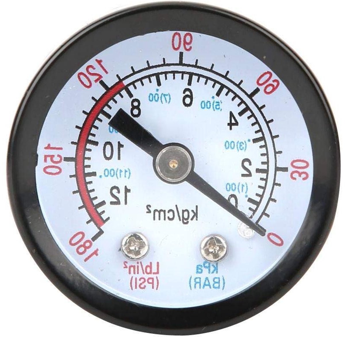 Air Compressor Manometer Drukmeter 0~180 PSI 0~12 Bar 42mm Diameter Meetinstrument voor Schroefcompressoren en Zuigercompressoren