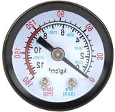 Air Compressor Manometer Drukmeter 0~180 PSI 0~12 Bar 42mm Diameter Meetinstrument voor Schroefcompressoren en Zuigercompressoren