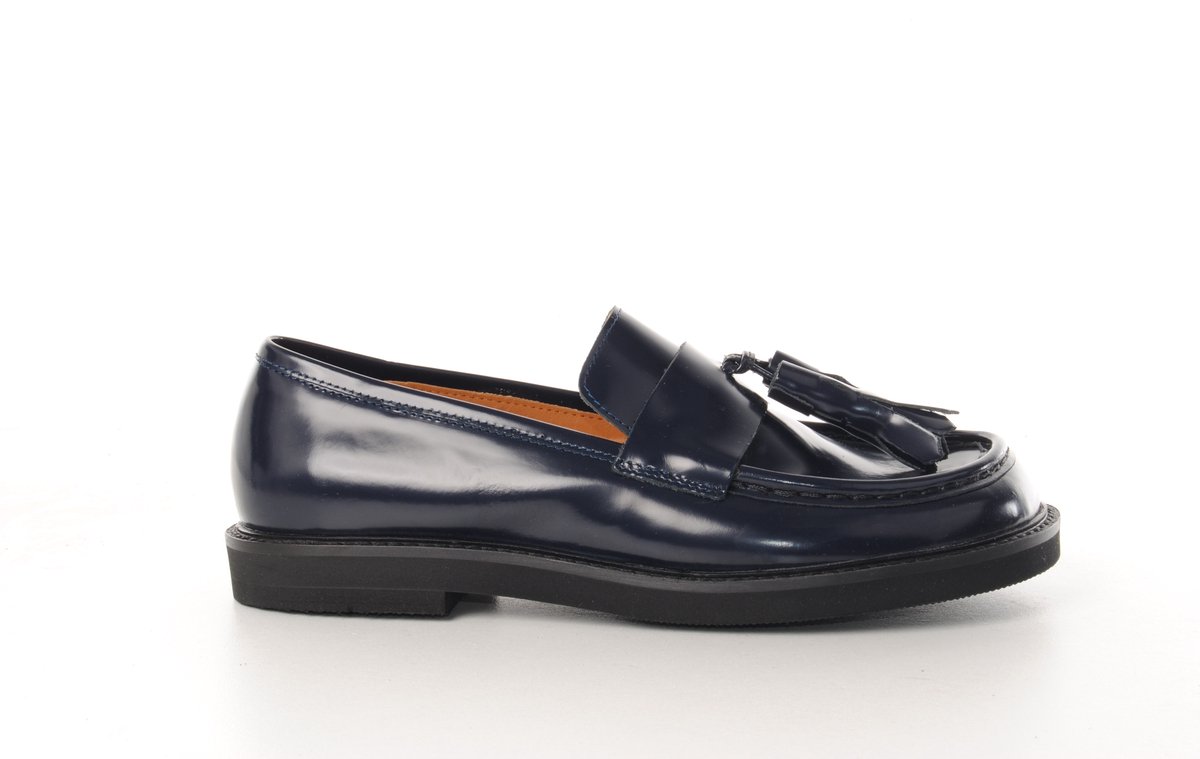MAURY DAMES LOAFER PATANEGRA GEPOLLIERD LEDER BLAUW