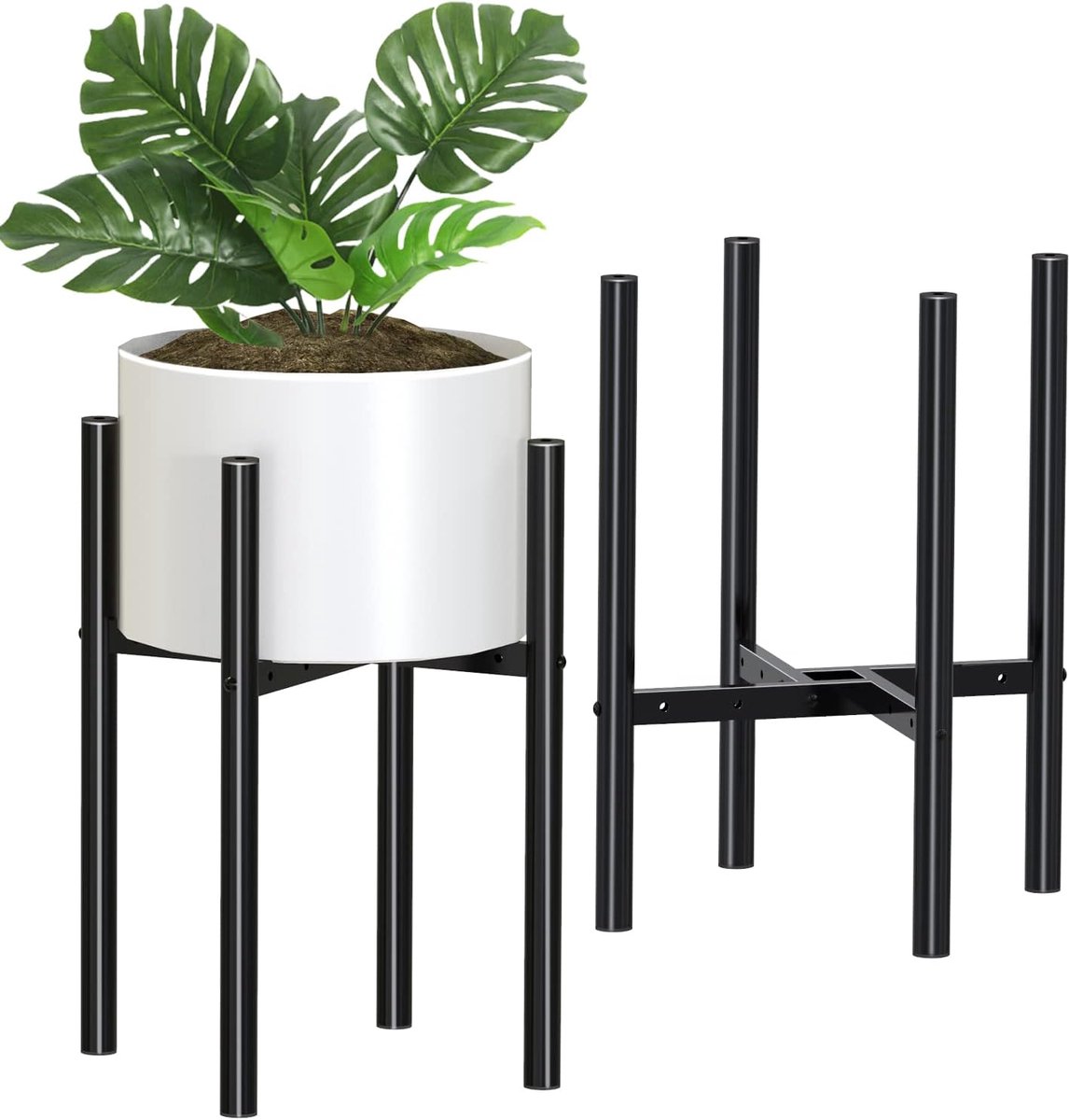 MKSS® Plantentafel - Plantenstandaard voor Binnen - Plantenzuil - Zwart