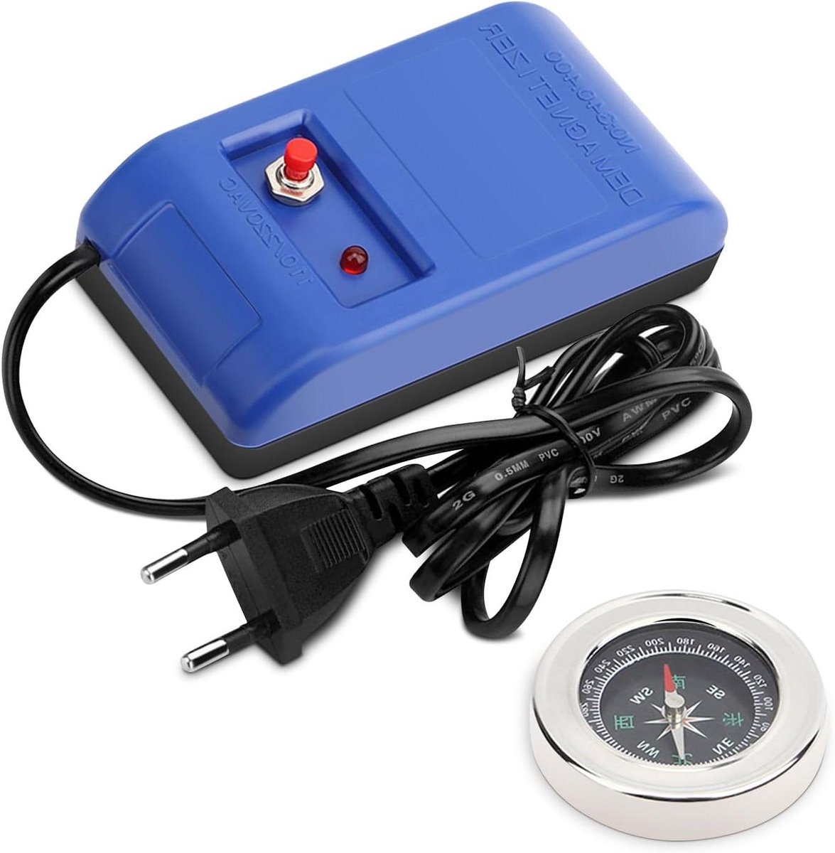Allecto Plus - Professionele horloge-demagnetiseerder voor mechanische kwartshorloges met kompas - elektrisch gereedschap met kompasset
