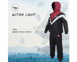 Saunapak voor gymtraining en fitnesstraining, niet-scheurende zweetpakken voor mannen, vrouwen, gewichtsverlies, afslankoefeningen, trainingspak met capuchon voor cardio, gewichtheffen, hardlopen, joggen.Sweat Suit for fitness n training