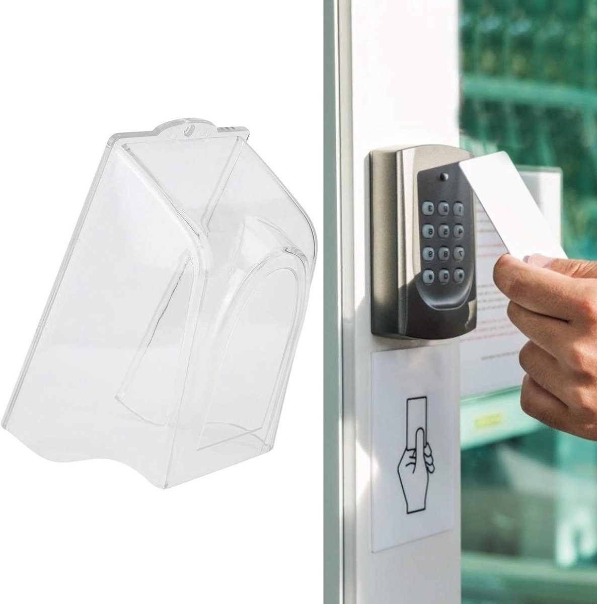 Allecto Plus - Regenhoes voor toegangscontrole vingerafdrukvergrendeling - Transparant - Waterdicht - Villa - Deurbel - Automatische aanwezigheidsregistratie