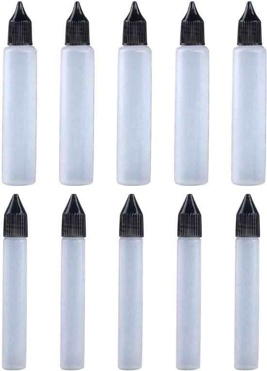 Oputec 10 x 50 ml pipetfles van bruin glas met glazen pipet 10