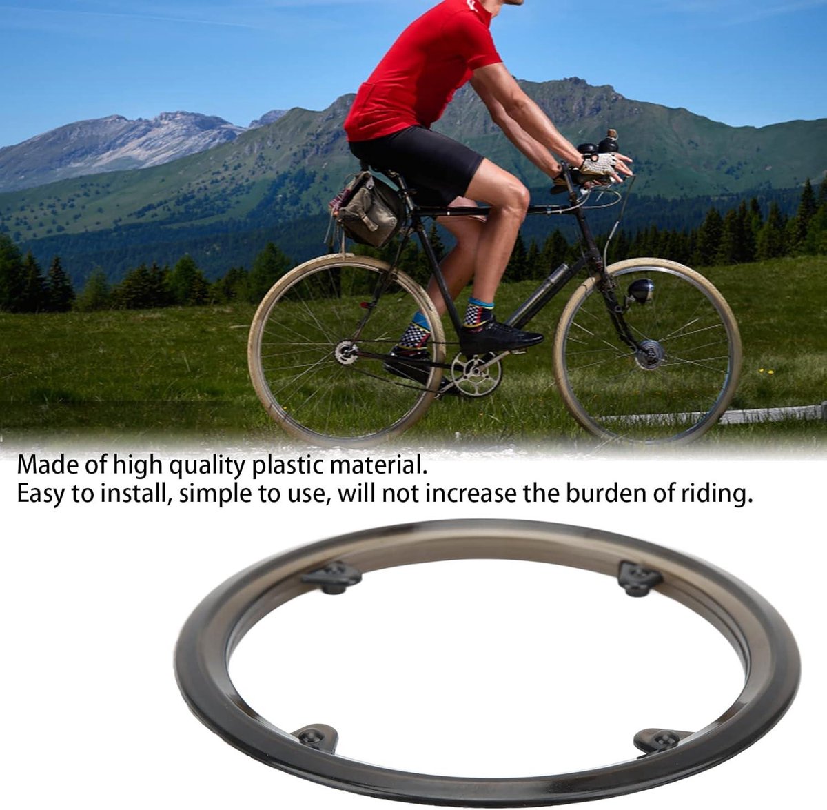 Allecto Plus - Fietskettingblad Beschermhoes Mountainbike Kunststof Kettingwielbeschermer 43 Gram