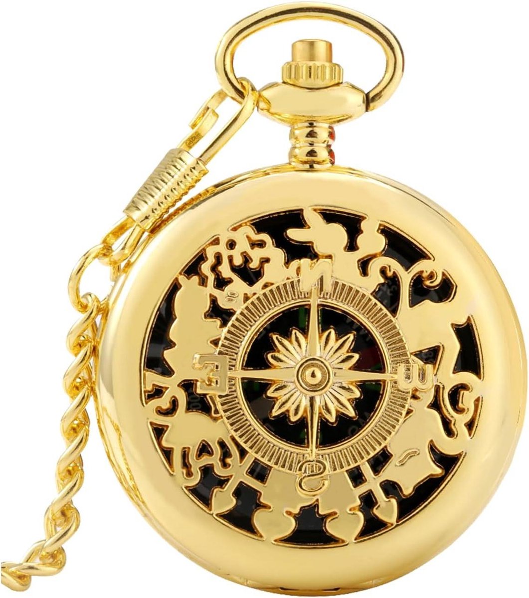 Allecto Plus - Klassiek kompas met lichtgevende cijfers - vintage design - outdoor navigatiekompas - draagbaar en handig - ideaal als cadeau voor mannen
