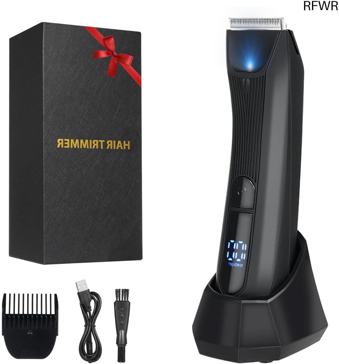 RFWR® Lichaamshaartrimmer voor mannen - Waterdicht, Oplaadbaar en Veilig voor Nat en Droog Gebruik