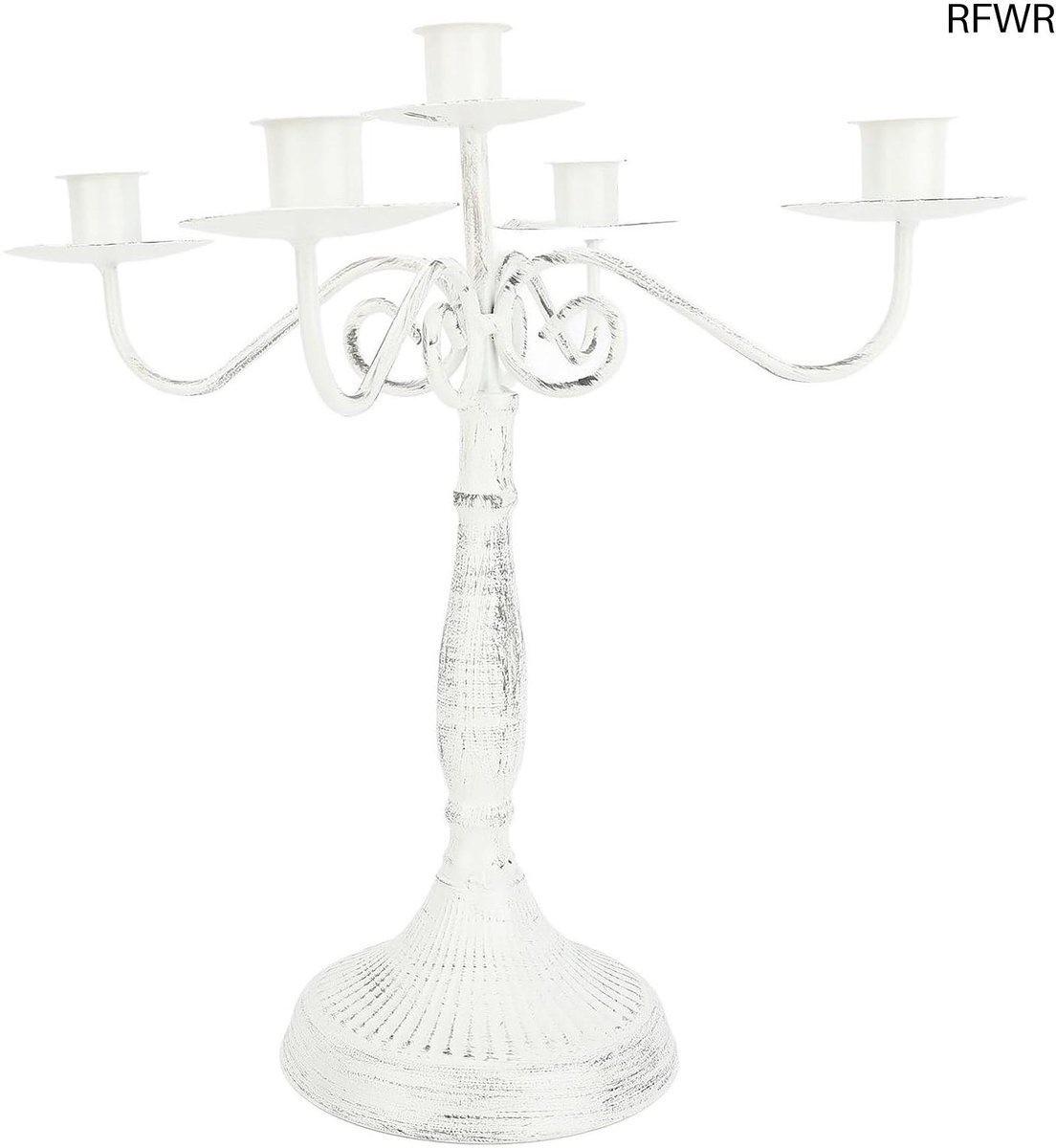 RFWR® Metalen Kandelaar 5-armig voor Bruiloft en Huisdecoratie