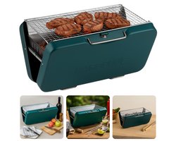 Cheqo® Opvouwbare Houtskool Tafelbarbecue - Opvouwbaar en Compact - Draagbaar - Tafelgrill - BBQ Tafelmodel - BBQ voor Camping of Park