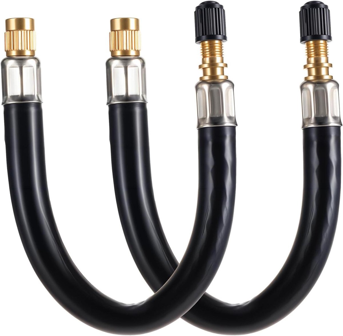 Allecto Plus - 2 flexibele bandventielverlengers voor RV, fietsen en motorfietsen