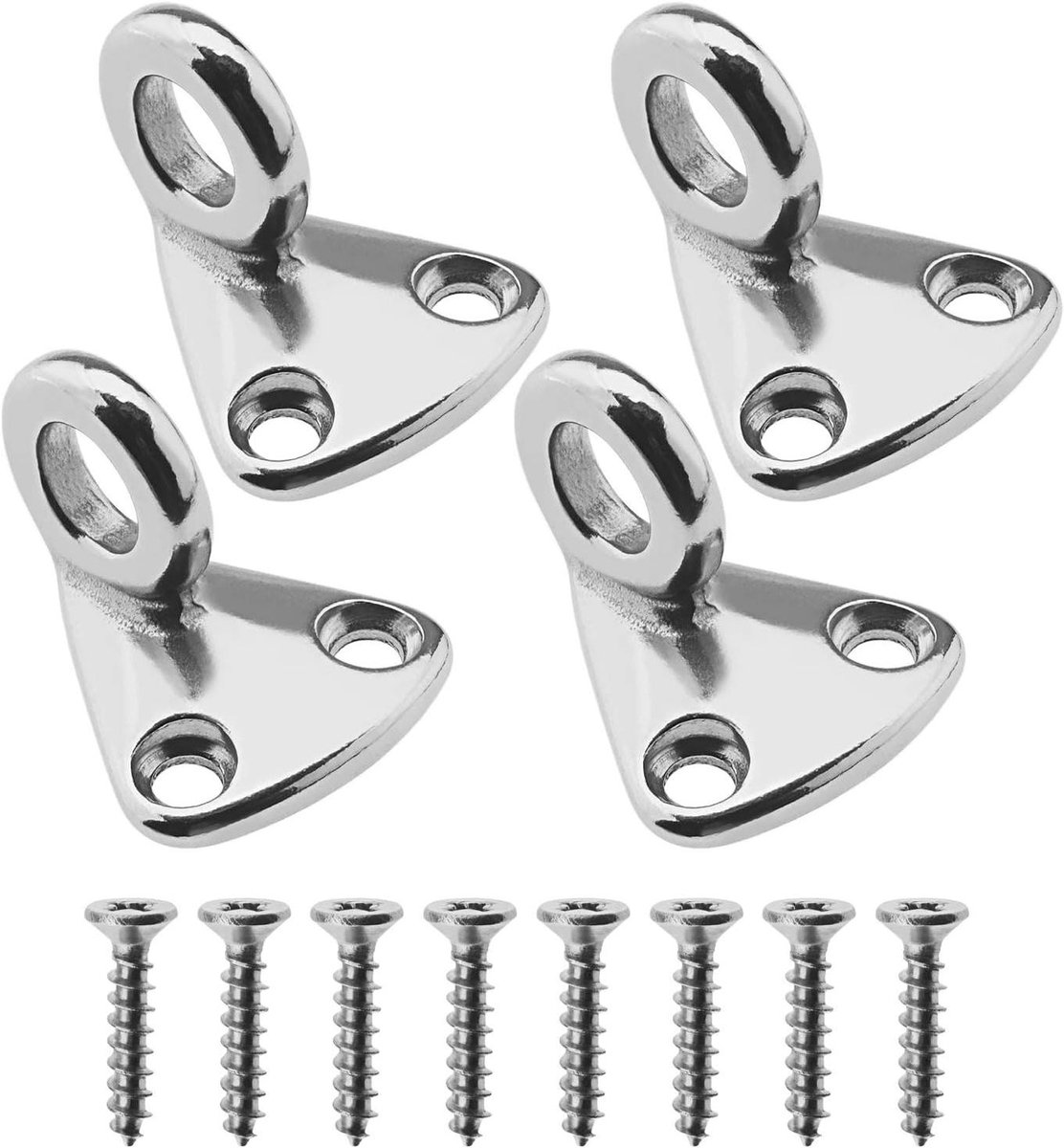 Allecto Plus - Fender Haak - 4 stuks - Boot Fender Accessoires - maritieme Grade 316 Roestvrij Staal - Schip Deck Hardware met Schroeven