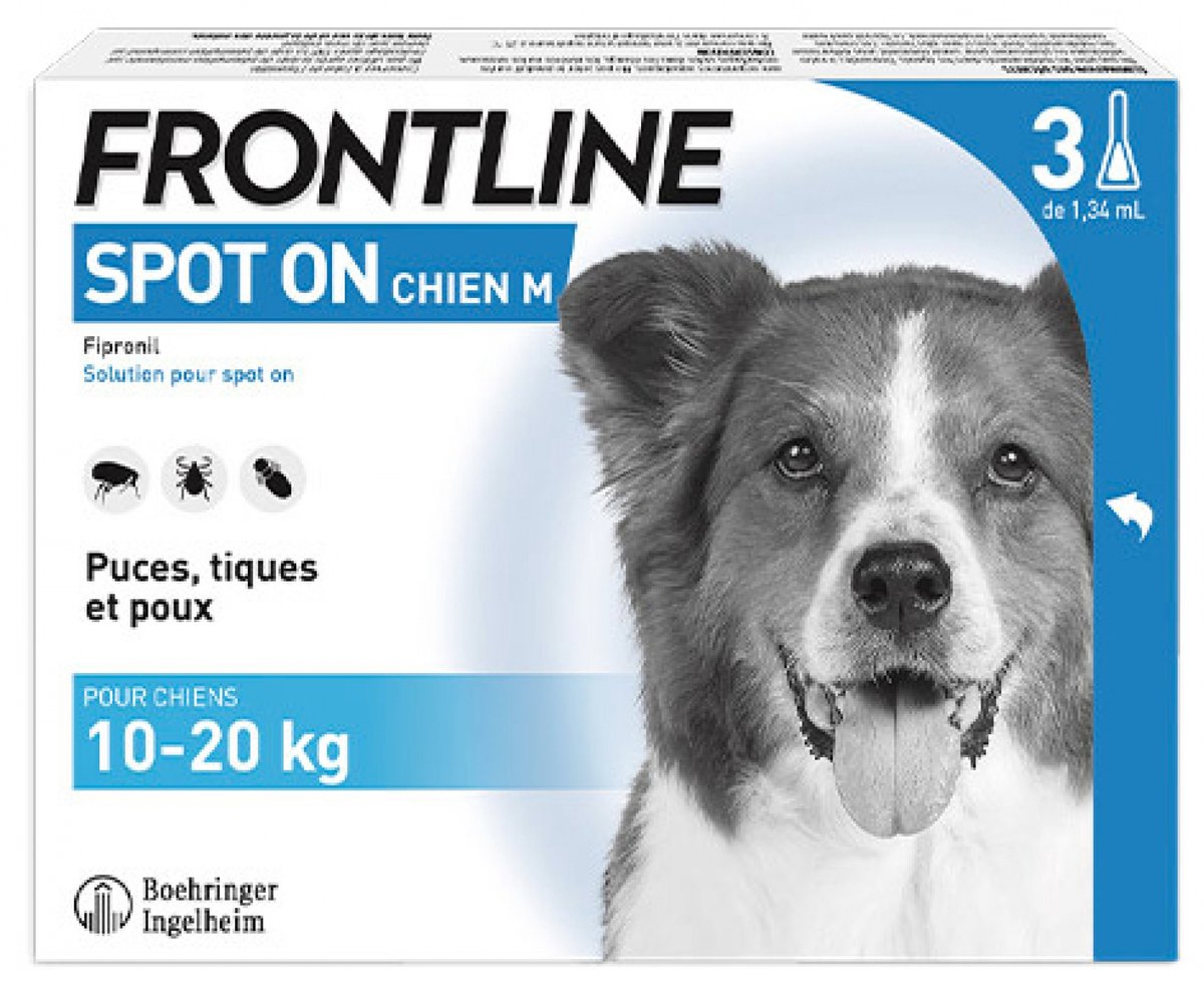 Frontline Spot-On Hond M (10-20 kg) 3 Pipetten