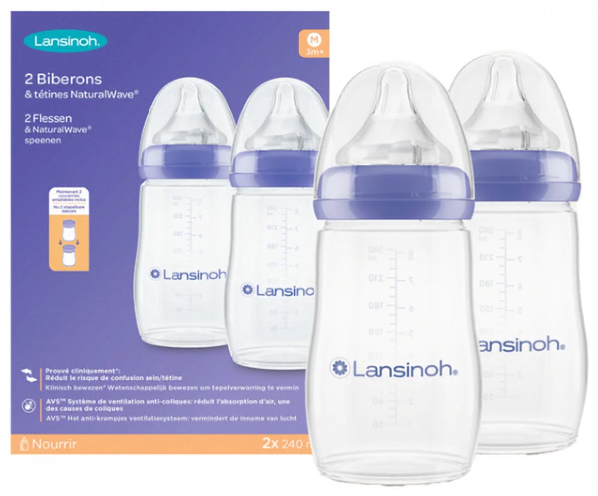Goedkoopste Lansinoh - NaturalWave Babyflessen - 240 ml - 2st