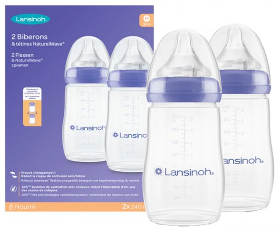 Lansinoh - NaturalWave Babyflessen - 240 ml - 2st