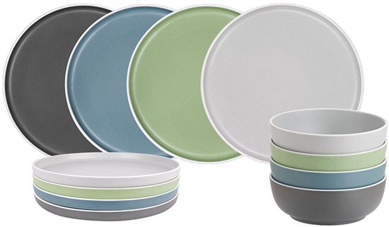 Brunner - Camping Serviesset - Dolomit - Midday - 12 delig - Melamine - Vaatwasserbestendig - BPA-vrij — afbeelding 3