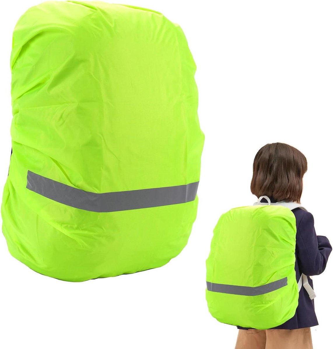 Allecto Plus - Waterdichte Regenhoes voor Rugzak | Reflecterende Regenbescherming bij Wandelen, Kamperen, Fietsen | Schooltas Must-Have