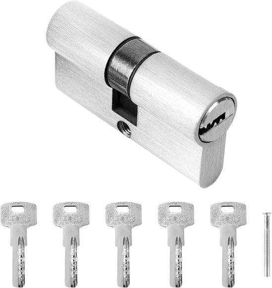 Cilinderslot Voordeurslot - knopcilinder slotcilinder met knop, zinklegering veiligheidsslot huisdeur en 3 sleutels