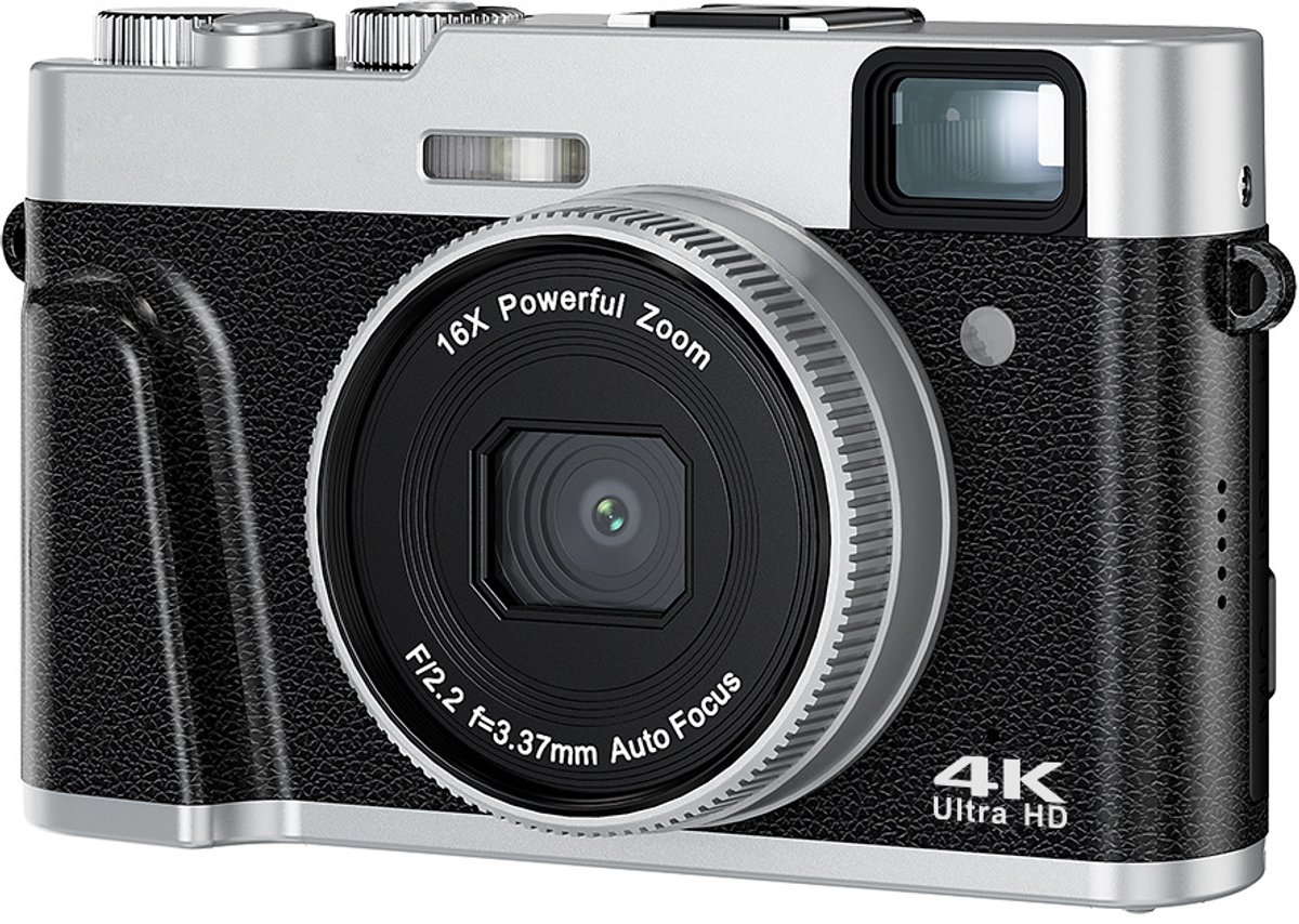 Digitale camera 4K/48MP/16x zoom/autofocus/zoeker/anti-trilling