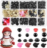 HavaCue 320-stuk Veiligheidsogen voor Haakdieren,6-12mm Veiligheidsogen voor Haakdieren,3 Kleur Amigurumi Veiligheidsneuzen met Wasmachines voor Teddy Ogen Speelgoed