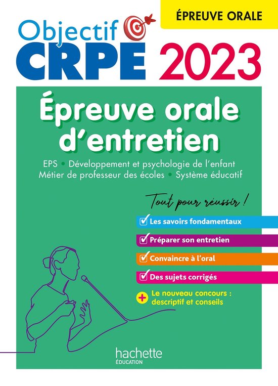 Objectif CRPE 2023 - Réussir l'épreuve orale d'entretien - cover