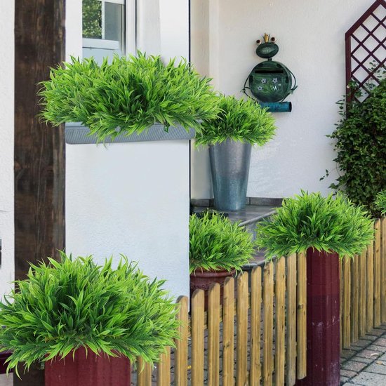 Vndnsy Kunstplanten voor buiten, 18 stuks, kunstplanten, met stengels