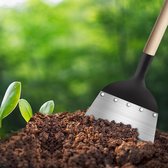 Multifunctionele tuinreinigingsschep voor planten wieden en gazononderhoud 21 cm - Roestvrij stalen onkruidgereedschap voor boerderij - Handig gereedschap voor outdoor tuinieren