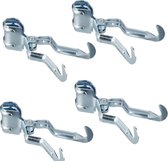 Doodadeals® - Crochet à pince - Crochet à vêtements à pince - Tente - jusqu'à Ø 25 mm - Pour serviette ou Vêtements - Set de 4