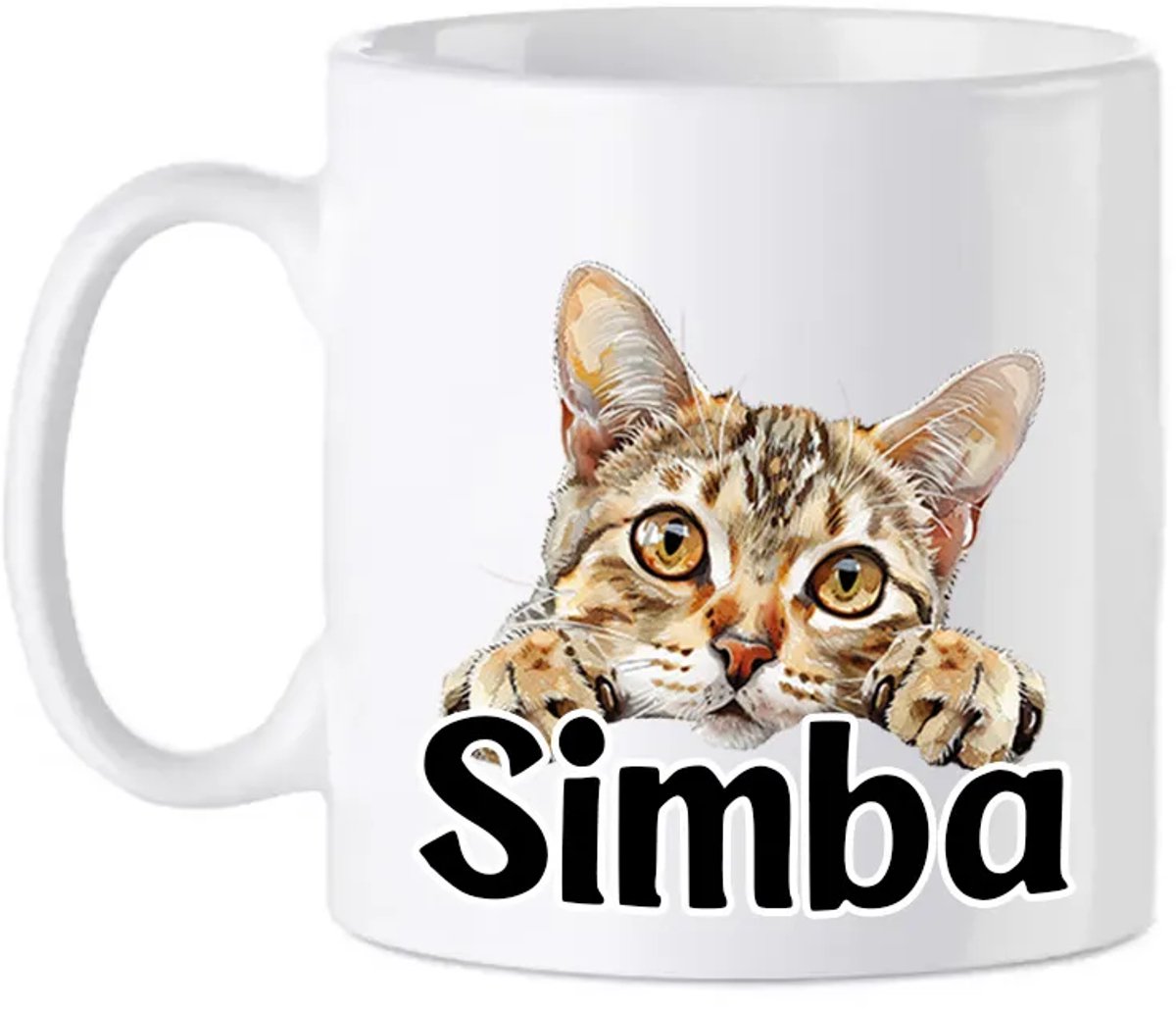 Egyptische mau mok met naam - Kattenmok - Gepersonaliseerd - Cadeautip