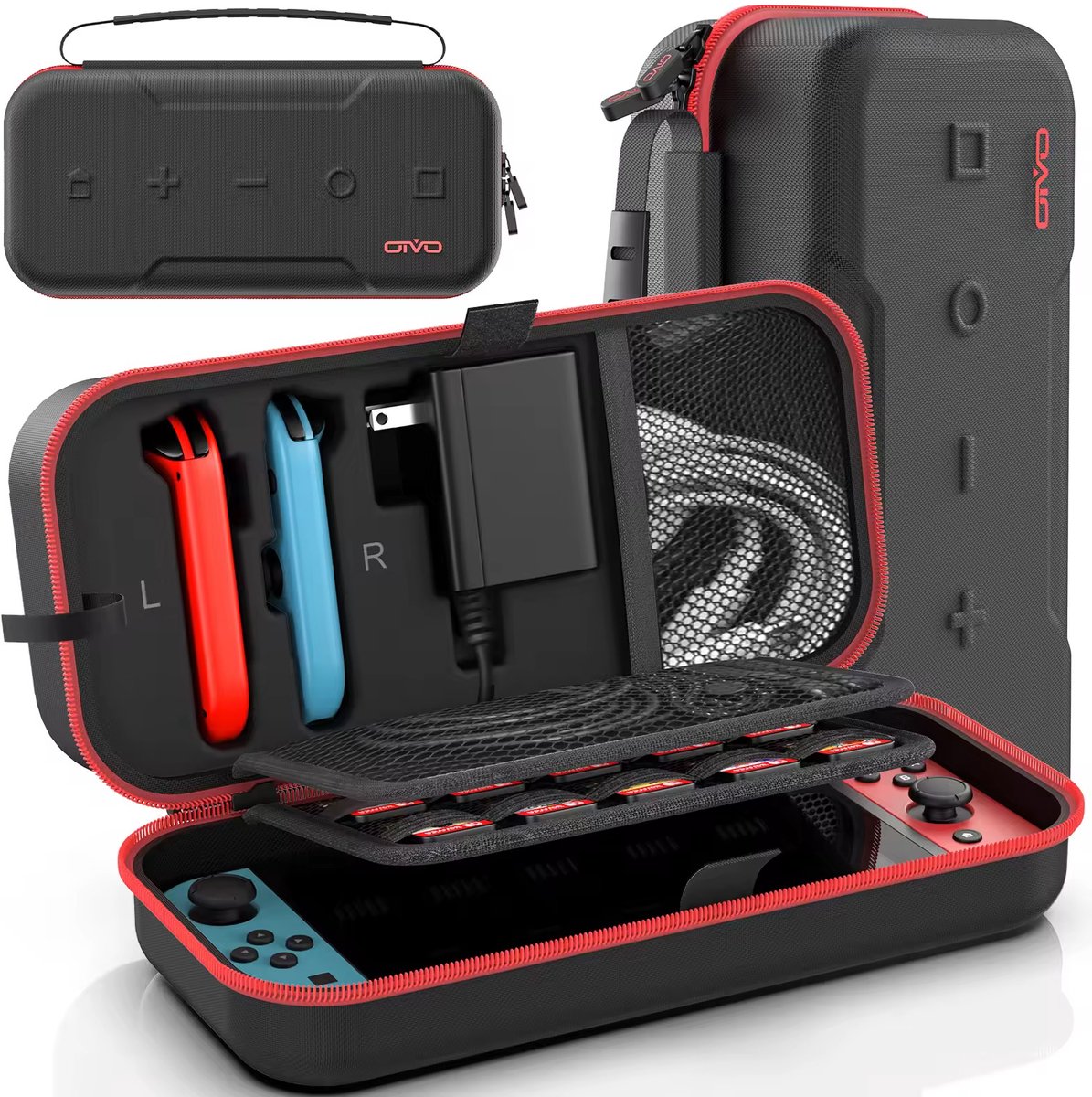 Nintendo switch 2 Draaghoes - Beschermende draagtas Nintendo switch 2 - Hoesje Geschikt voor Nintendo Switch 2 Case - Hoes - Cover - Bescherm Case Geschikt voor Nintendo Switch 2 - Zwart -beschermende draaghoes switch 2 met handige opberg vakjes