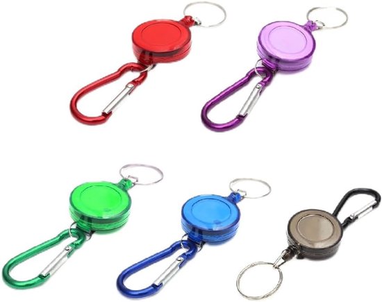 Segus Schlüsselanhänger Ausziehbar, 2 Stück Ausweishalter Ausziehbar, Retractable Badge Reel für Krankenschwestern, Büroangestellte, Studenten, mit