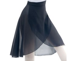 Dancer Dancewear Ballet jupe noir dames | Aria | Jupe portefeuille | Jupe longue pour la danse | Jupe de ballet dames | Taille 34/36 | Taille S