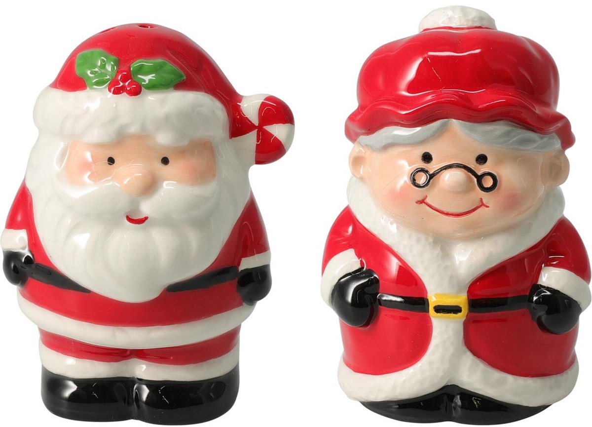 Kerst peper en zout stel aardewerk