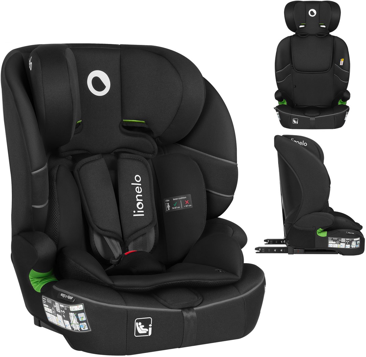 Lionelo Billy i-Size – ISOFIX Autostoel Groep 1/2/3 76-150 cm