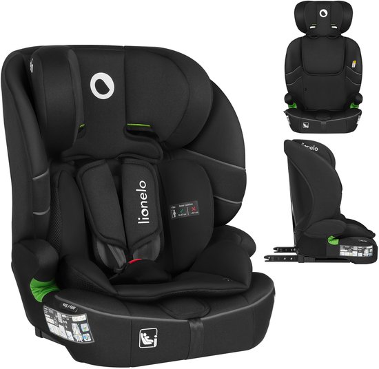 Autostoel ISOFIX voor Kind & Baby (1.5 tot 12 jaar / 76-150 cm / 9-36 kg / Groep 1 2 3) – Nieuwste Veiligheidsnorm – Groeit mee – Breed zit- en rugdeel – Zijbescherming – 10-standen Hoofdsteun – Wasbare Bekleding – Autostoeltje Lionelo Billy i-Size