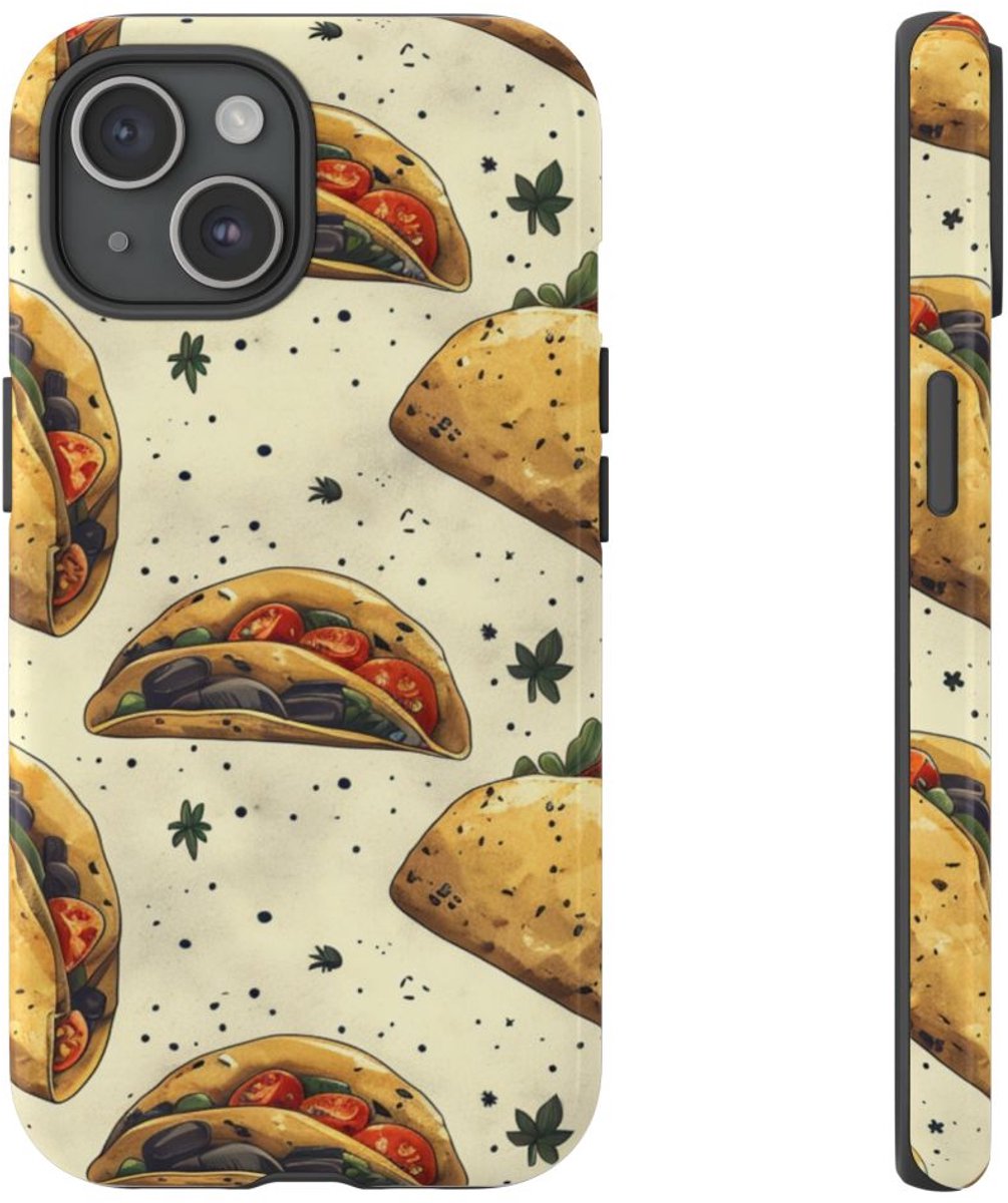 Taco Patroon met Kruiden – Telefoonhoesje Geschikt voor iPhone 15