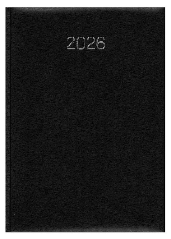 MGPcards - Bureau Weekagenda 2026 - Kolom - formaat A4 - 1 Week per 2 pagina's in kolom - Nederlandstalig - Made in Italy - Harde omslag - 21 x 30 cm - Zwart