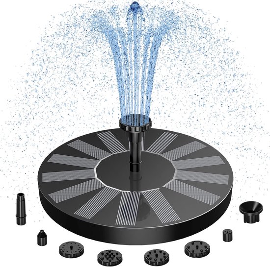 Nurkoo Fontein op zonne-energie, IPX8 vijverpomp op zonne-energie, met