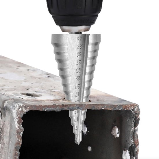 Trappenboor HSS titanium conusboor frees 6-60 mm professionele schilboor kegelboor