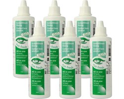 Eye Fresh - Alles-in-één - 6 x 200 ml - Lenzenvloeistof voor harde contactlenzen - Voordeelverpakking
