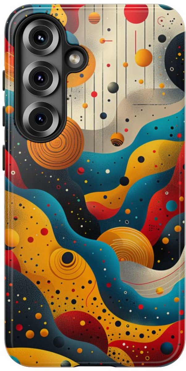 Kleurrijke Abstracte Kosmische Golven – Telefoonhoesje Geschikt voor Samsung Galaxy S25