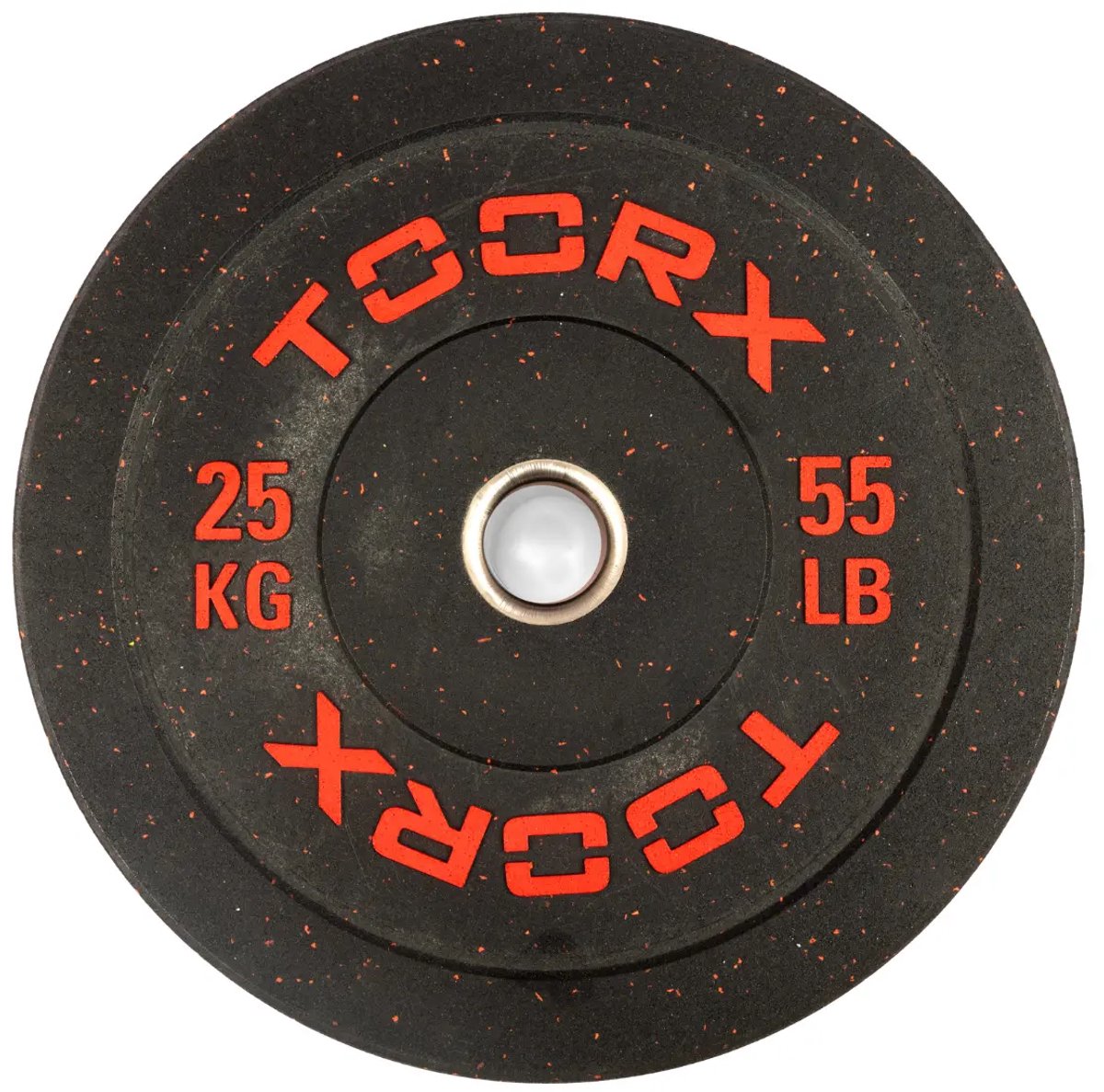 Toorx Professional - DBCR-25 Crumb bumper halterschijf – 50 mm - 25 kg - Gewicht Schijf - Sport Gewichten - Fitness - Rood - Per Stuk