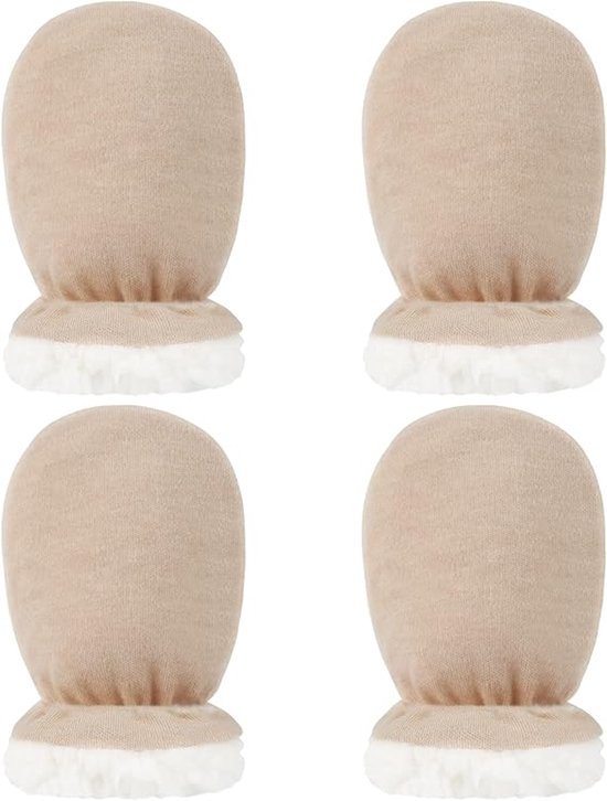 3 Paar Handschoenen voor Babyhandschoenen Warme Katoenen Handschoenen Baby Jongens Meisjes Winter Wanten Pasgeboren Met Wol Gevoerde Wanten voor 0-12 Maanden (Kleur B