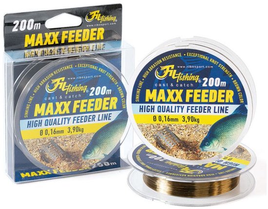 Fil MAXX Feeder - 0.22mm - 6.8kg - 200m - HQ Feeder Vislijn - Zinkend - Bruin - Nylon Witvis lijn - Method & Feeder Vissen van Fil — afbeelding 2