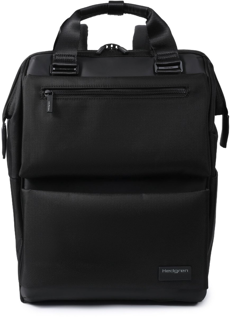 Hedgren laptop rugzak rugzak met laptopvak Next Clip Backpack 1 Compartment 15,6" + RFID Black donkergrijs